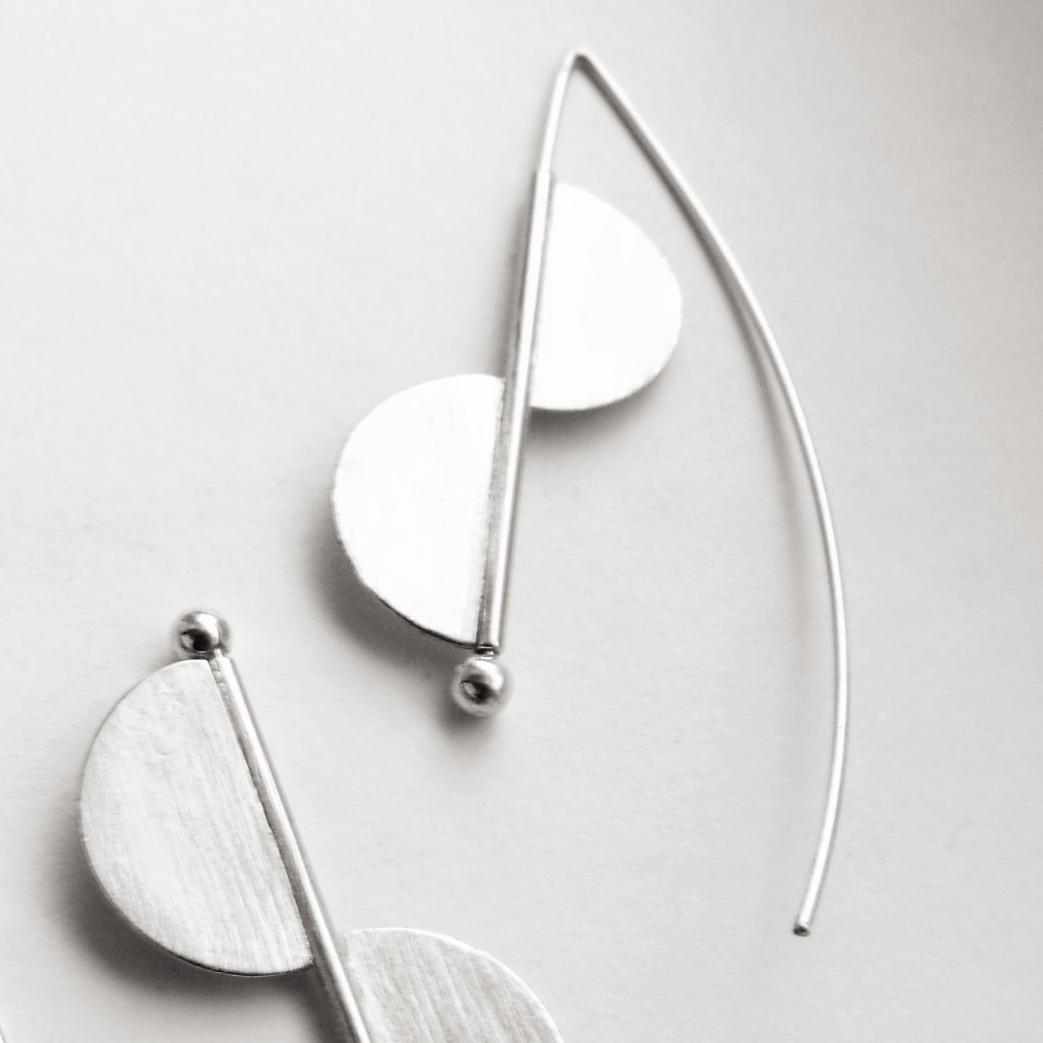 Long Butterfly Drop Earrings on Ear Pin